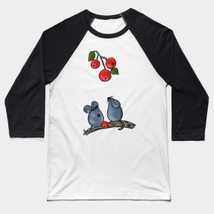 Maus mit Beeren Baseball T-Shirt